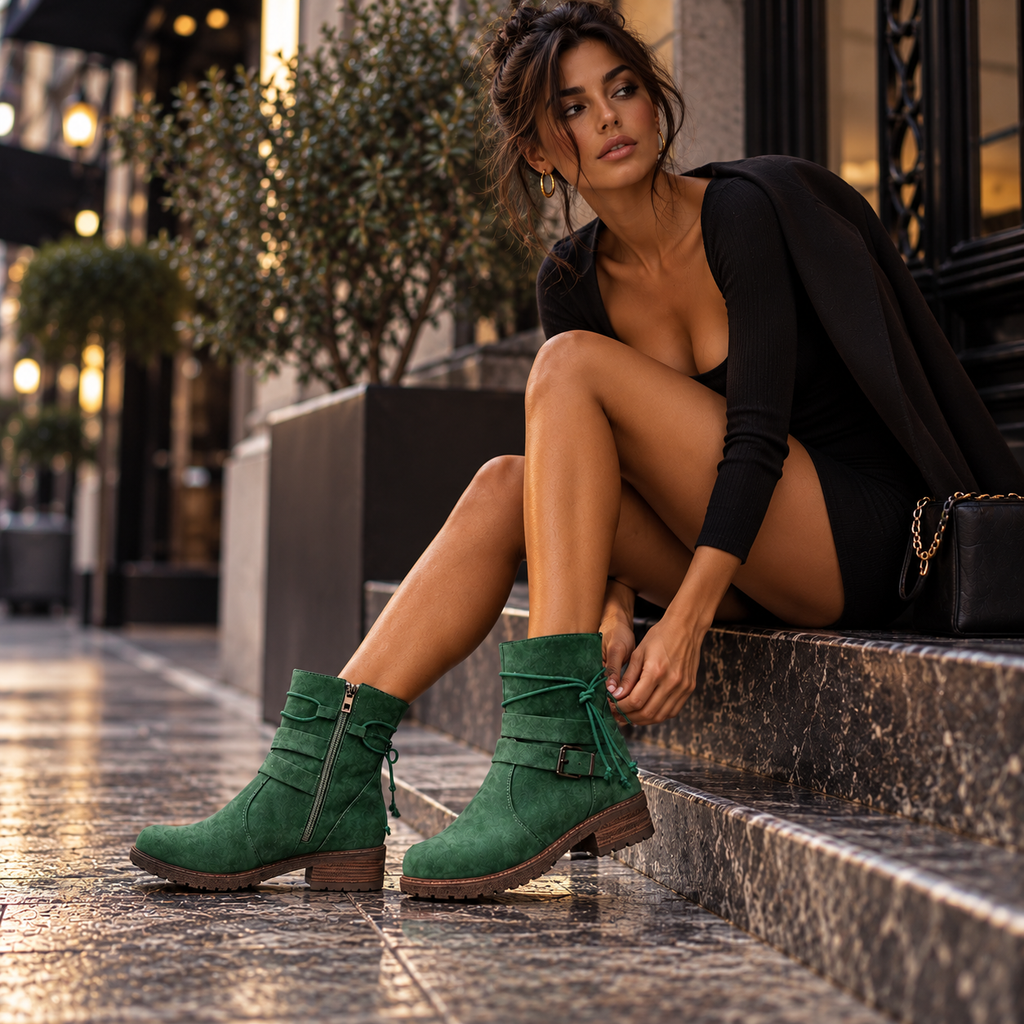 Stivaletti Biker Donna Selene con Fibbie