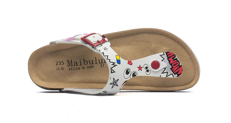 Fashion Women Slippers Flip Flops Summer Beach Cork Shoes Slides Girls Flats Sandals Casual Slippers Shoes Plus Size 35-45