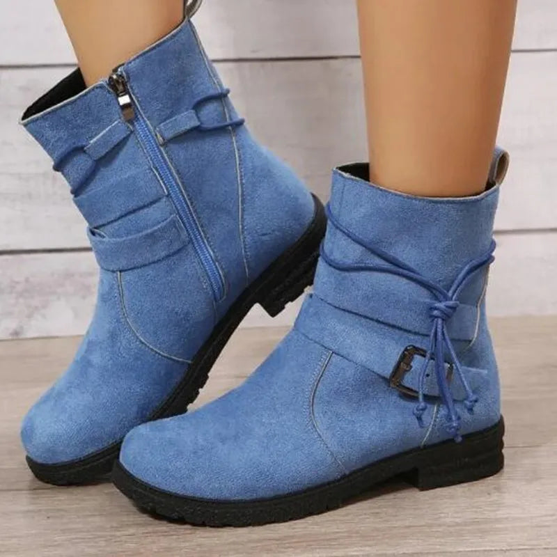 Stivaletti Biker Donna Selene con Fibbie