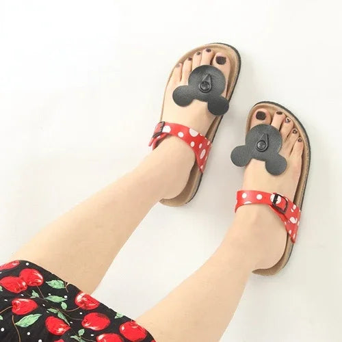 Fashion Women Slippers Flip Flops Summer Beach Cork Shoes Slides Girls Flats Sandals Casual Slippers Shoes Plus Size 35-45