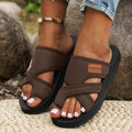 Flat Sandals For Womens Casual Open Toe Beach Sandal Summer Holiday Comfy Shoes For Women Large Size Slippers Sandalias Mujer