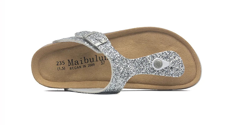 Fashion Women Slippers Flip Flops Summer Beach Cork Shoes Slides Girls Flats Sandals Casual Slippers Shoes Plus Size 35-45