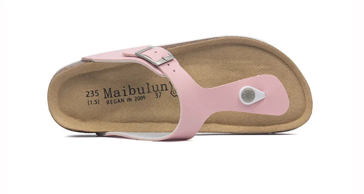 Fashion Women Slippers Flip Flops Summer Beach Cork Shoes Slides Girls Flats Sandals Casual Slippers Shoes Plus Size 35-45