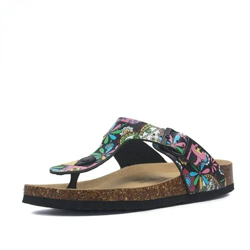 Fashion Women Slippers Flip Flops Summer Beach Cork Shoes Slides Girls Flats Sandals Casual Slippers Shoes Plus Size 35-45