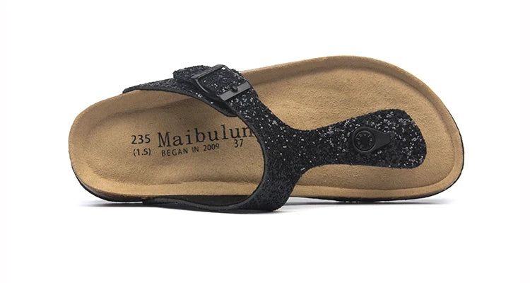 Fashion Women Slippers Flip Flops Summer Beach Cork Shoes Slides Girls Flats Sandals Casual Slippers Shoes Plus Size 35-45