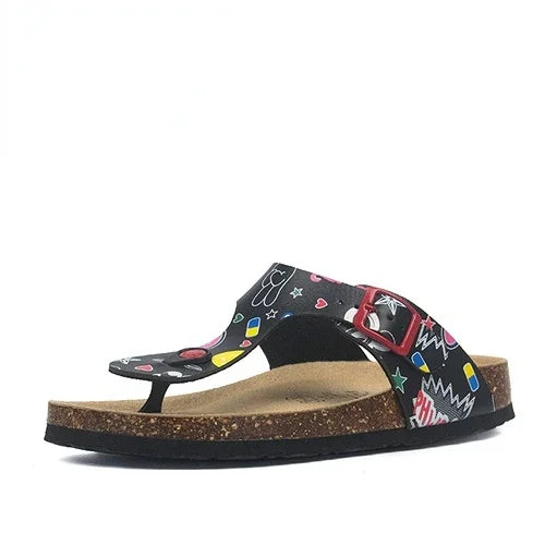 Fashion Women Slippers Flip Flops Summer Beach Cork Shoes Slides Girls Flats Sandals Casual Slippers Shoes Plus Size 35-45