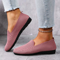 Mocassini slip-on da donna in maglia