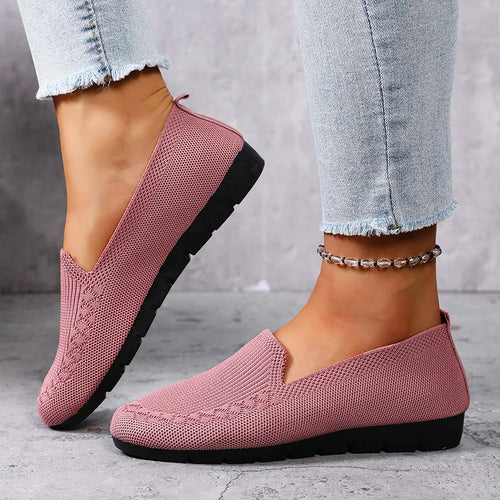 Mocassini slip-on da donna in maglia