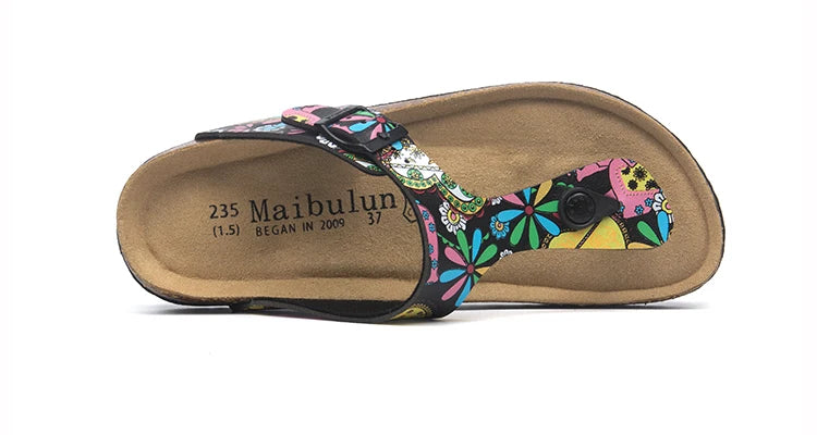 Fashion Women Slippers Flip Flops Summer Beach Cork Shoes Slides Girls Flats Sandals Casual Slippers Shoes Plus Size 35-45